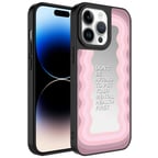 Apple iPhone 14 Pro Max Kılıf Aynalı Desenli Kamera Korumalı Parlak Mirror Kapak