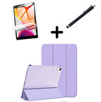 Apple iPad 11.Nesil A16 11inç/10.Nesil 10.9inç Kılıf SET PU Deri Smart Tablet Kilifi Ekran Koruyucu + Kalem