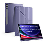 Samsung Galaxy Tab S9 Plus X810 X816 X818 Kılıf Kalem Bölmeli Trifolding Case