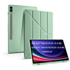 Samsung Galaxy Tab S9 Plus X810 X816 X818 Kılıf Kalem Bölmeli Trifolding Case