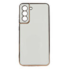 Samsung Galaxy S24 Plus Kılıf Köşeli Altın Model Kapak