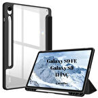 Samsung Galaxy Tab S9 FE / S9 11inç Kılıf Grafiti Şeffaf Kalem Bölmeli X710 X716 X718 X510 X516