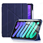 Apple iPad Air 11inç M2/M3 2025-2024 Kılıf Kalem Şarj Bölmeli Case