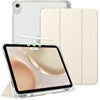 Apple iPad Air 11inç M2/M3 2025-2024 Kılıf Flip Cover Kalem Bölmeli PC Case