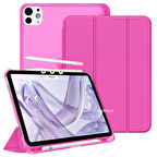Apple iPad Pro 13inç M4 2024 Kılıf Flip Cover Kalem Bölmeli PC Case A2925 A2926 A3007