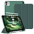 Apple iPad Pro 13inç M4 2024 Kılıf Flip Cover Kalem Bölmeli PC Case A2925 A2926 A3007