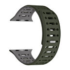 Apple Watch 10 Serisi 46mm Kordon Renkli 3Delikli Esnek Silikon Strap 124