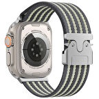 Apple Watch Ultra 1/2 49mm Kordon Kelebek Klipsli Naylon Kumaş Hasır Örgülü 133