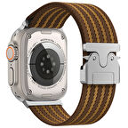 Apple Watch Ultra 1/2 49mm Kordon Kelebek Klipsli Naylon Kumaş Hasır Örgülü 133