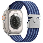 Apple Watch Ultra 1/2 49mm Kordon Kelebek Klipsli Naylon Kumaş Hasır Örgülü 133
