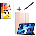 Xiaomi Redmi Pad SE 11inç Kılıf SET PU Deri Smart Tablet Kilifi Ekran Koruyucu + Kalem