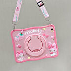 Samsung Galaxy Tab A9 8.7inç X110 X113 X115 X117 Kılıf Cute Dolls Standlı Eğlenceli 3D Karekterli Çocuk Kılıfı