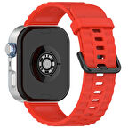 Huawei Watch Fit 4/Fit 4 Pro/Fit 3 Kordon Silikon Dalga Desen Şerit Kordon 23 (Fit/Fit2 Uyumlu Değildir)