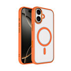 Apple iPhone 17 için Magsafe ile uyumlu Kılıf Krom Silikon Kapak