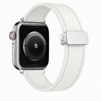 Samsung Galaxy Watch 4 5 6 7 FE 40 44 Classic 42 43 46 47 mm Kordon Magnetli PU Deri Kordon 20mm