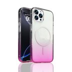 Apple iPhone 16 Pro Max Kılıf M-Safe Şarj Özellikli Renk Geçişli Septik Silikon Kapak