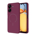 Xiaomi Redmi 13C Kılıf Yumuşak Dokulu M-safe Şarj Özellikli Meta Kapak