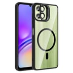 Samsung Galaxy A07 Kılıf Kamera Lens Hediyeli Standlı M-Safe Şarj Özellikli Etro Kapak