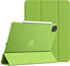 Apple iPad Pro 12.9 4. Nesil 2020 Kılıf PU Deri Smart Standlı Case A2229 A2069 A2232 A2233