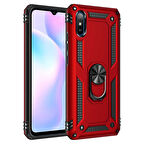 Xiaomi Redmi 9A Kılıf Yüzüklü Zırh Tank Vega