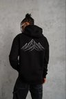 Erkek Nihilist Penguen Özel Tasarım Oversize Kapüşonlu Sweatshirt - Siyah