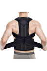 Unisex Siyah Balenli Korse Kamburluk Önleyici Dik Durmak Için Bel Sırt Korse