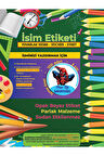 Okul Etiketi Kalem Defter Etiketi, Örümcek Adam, Spider Man Etiketi - 100 Adet 3cm Opak Sticker