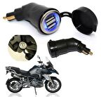 BMW 1200-1250 Triumph Tiger Çakmaklık Çift USB Şarj Adaptörü
