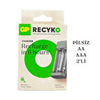 GP ŞARJ CİHAZI 2'LI AA/AAA PİLSİZ USB'Lİ E211