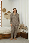 Desenli Kadın Pijama Takımı 3399