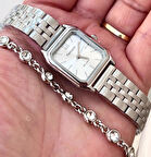 Ferrucci Milano Minimal Kare Kadran Çelik Kadın Kol Saati+Bileklik Hediyeli