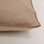 Efe İki Renkli Biye Detaylı Kırlent Kılıfı