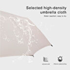 Katlanabilir Otomatik Şemsiye – Bej, Rüzgara Dayanıklı, Su Geçirmez