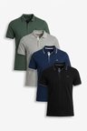 Buratti Pamuklu Slim Fit Şerit Detaylı Düğmeli Polo Yaka 4'lü Paket T Shirt Erkek T SHİRT 5902118S4
