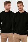 Buratti Regular Fit Bisiklet Yaka Şardonlu 2'li Paket Sweat Erkek SWEAT 5905255S2