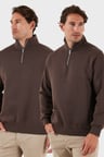 Buratti Pamuklu Regular Fit Dik Yaka 2'li Paket Sweat Erkek SWEAT 59052592S2