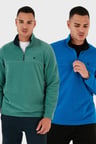Buratti Slim Fit Anti-Pilling Tüylenme Yapmayan Şardonlu Soğuk Geçirmez  2'li Paket Polar Erkek POLAR 5906001S2