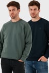 Buratti Streç Pamuklu Relaxed Fit Bisiklet Yaka 2'li Paket Sweat Erkek SWEAT 5901210S2