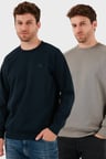 Buratti Streç Pamuklu Relaxed Fit Bisiklet Yaka 2'li Paket Sweat Erkek SWEAT 5901210S2
