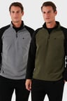 Buratti Slim Fit Yarım Fermuarlı Soğuk Geçirmez Şardonlu 2'li Paket Polar Erkek POLAR 5906055S2