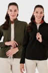 Lela Slim Fit Yumuşak Dokulu Anti-Pilling Tüylenme Yapmayan 2'li Paket Polar Bayan POLAR 590700200S2