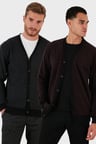 Buratti Pamuklu Regular Fit Düğmeli V Yaka 2'li Paket Hırka Erkek HIRKA 456205S2