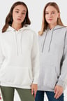 Lela Regular Fit Pamuklu Kapüşonlu Yaka Şardonlu Kışlık 2'li Paket Sweat Bayan SWEAT 5863854S2