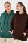 Lela Regular Fit Pamuklu Kapüşonlu Yaka Şardonlu Kışlık 2'li Paket Sweat Bayan SWEAT 5863854S2