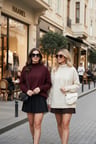 Lela Oversize Fit Balıkçı Yaka Yumuşak Dokulu 2'li Paket Triko Kazak Bayan KAZAK 680KZ00469S2