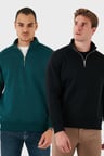 Buratti Pamuklu Regular Fit Dik Yaka 2'li Paket Sweat Erkek SWEAT 59052592S2