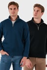 Buratti Pamuklu Regular Fit Dik Yaka 2'li Paket Sweat Erkek SWEAT 59052592S2