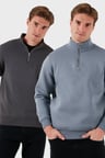 Buratti Pamuklu Regular Fit Dik Yaka 2'li Paket Sweat Erkek SWEAT 59052592S2