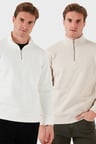 Buratti Pamuklu Regular Fit Dik Yaka 2'li Paket Sweat Erkek SWEAT 59052592S2