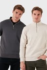 Buratti Pamuklu Regular Fit Dik Yaka 2'li Paket Sweat Erkek SWEAT 59052592S2